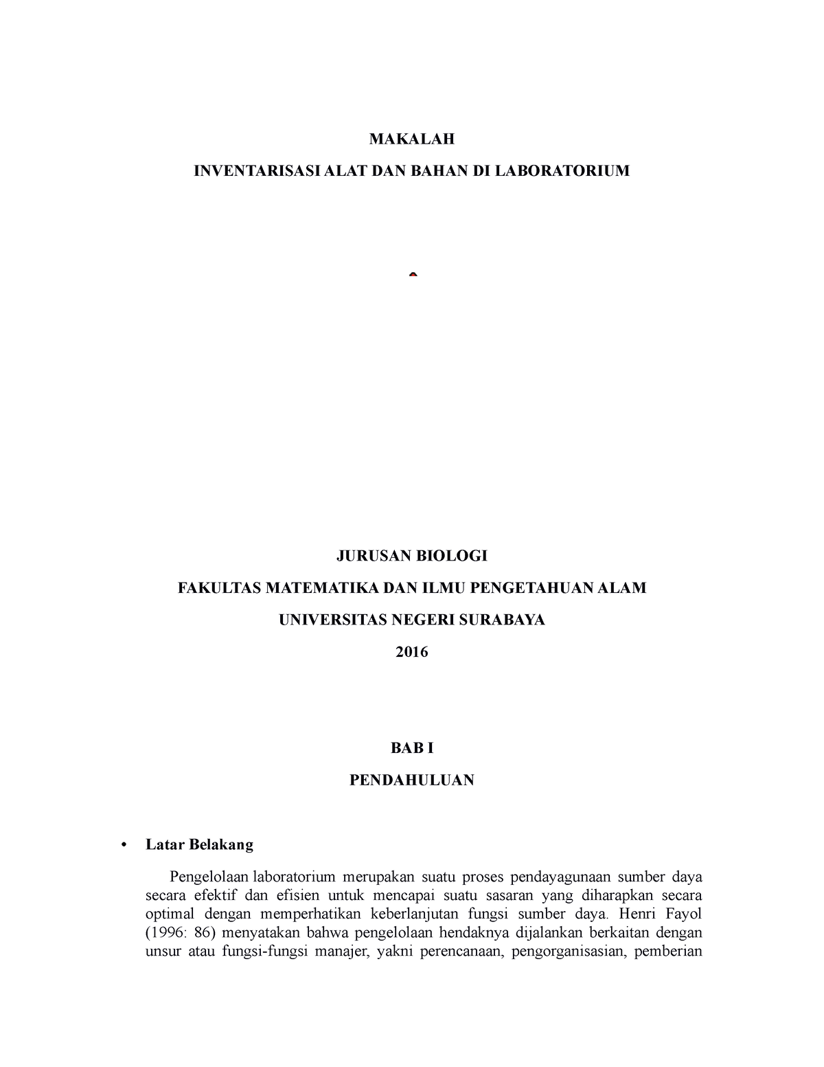 Teknik Laboratorium Inventarisasi Alat Dan Bahan - MAKALAH ...