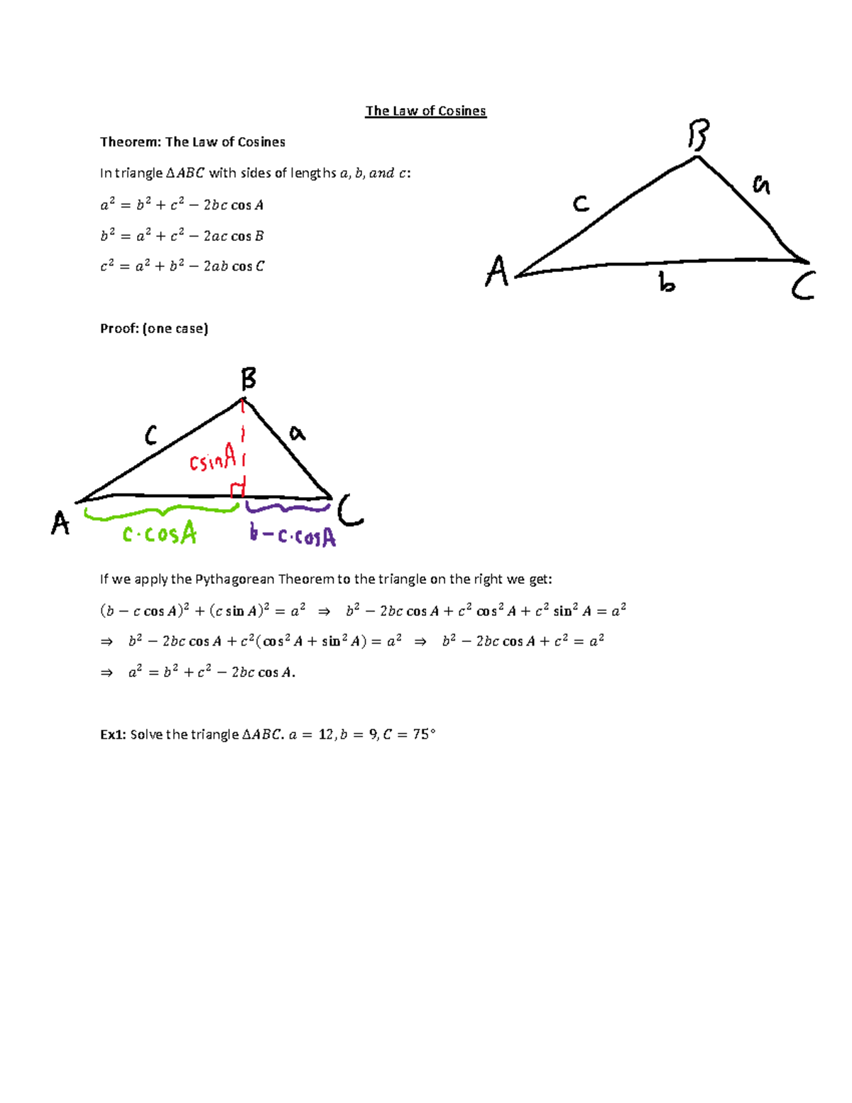 6-3-the-law-of-cosines-note-template-the-law-of-cosines-theorem-the