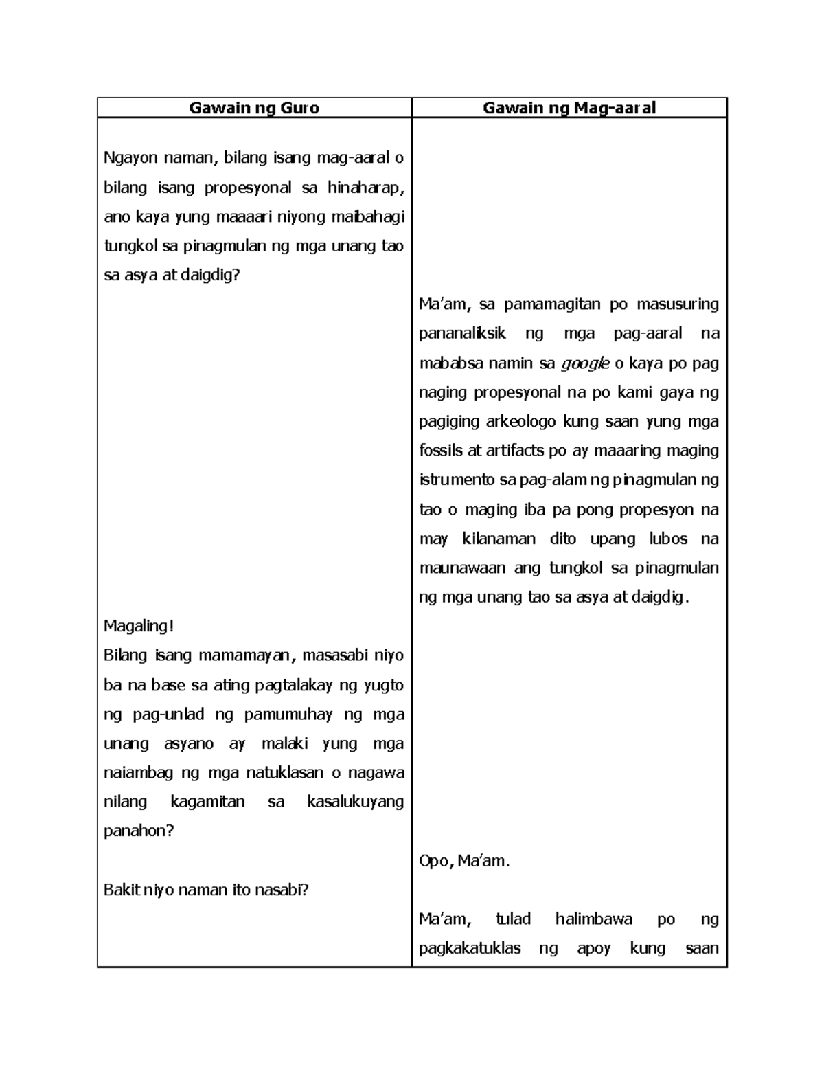 Lesson Palan - (Q2-Module 1 Konsepto Ng Kabihasnan At Mga Katangian ...