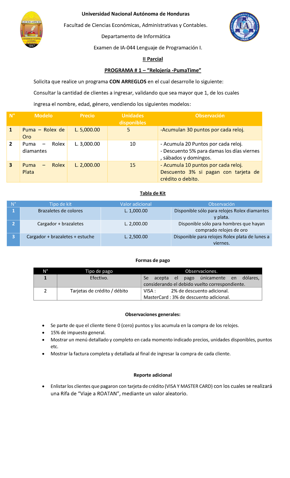 Examen II Parcial - Lenguaje De Programaci Ã³n I - II PAC 2023 ...