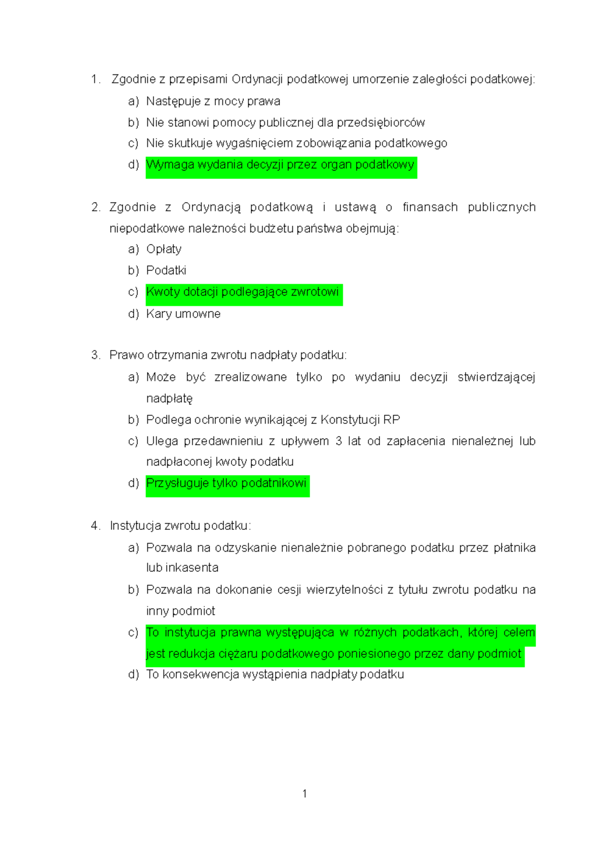 Podatkowe pytania Zgodnie z przepisami Ordynacji podatkowej umorzenie zaległości podatkowej a