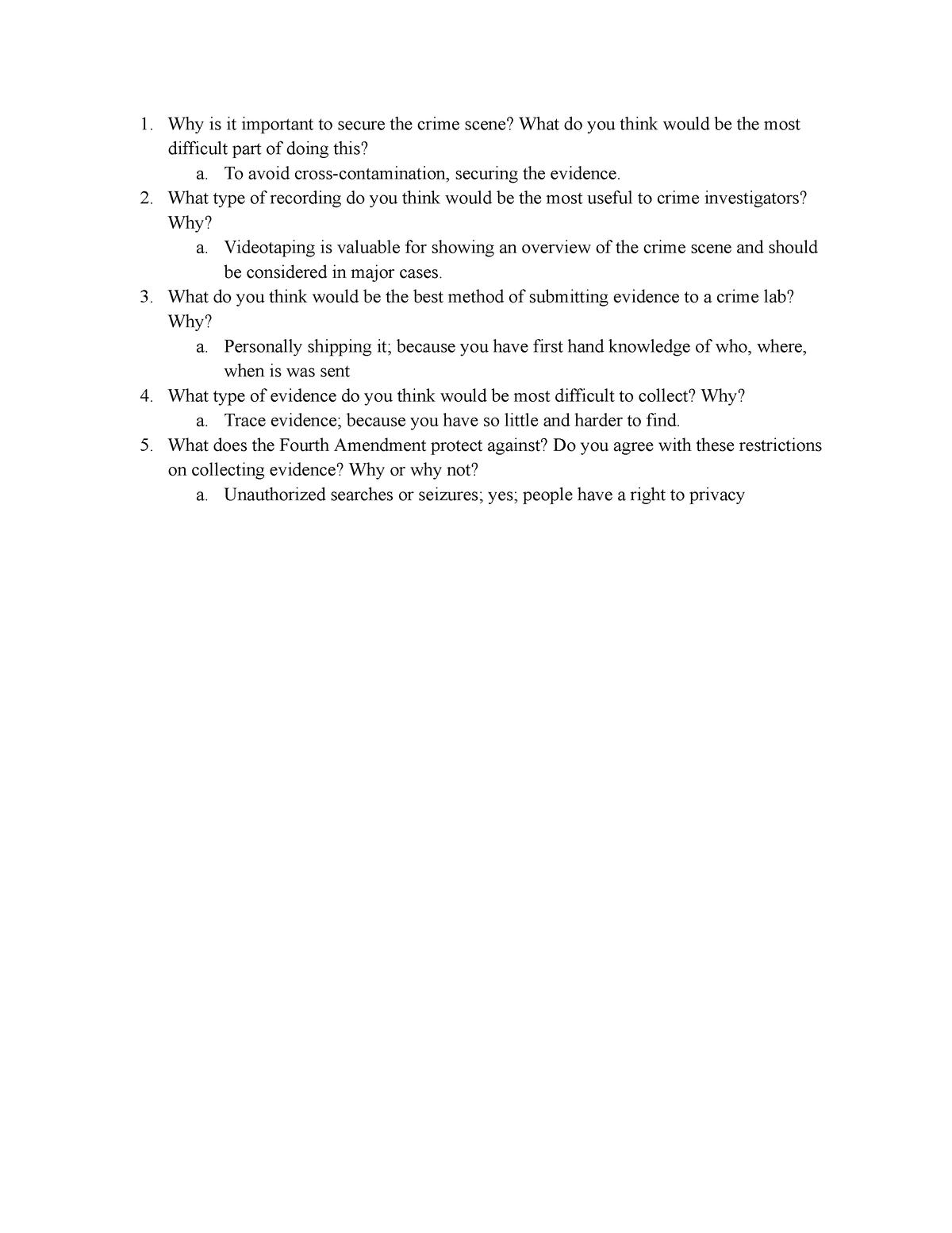 unit 2 critical thinking questions criminology