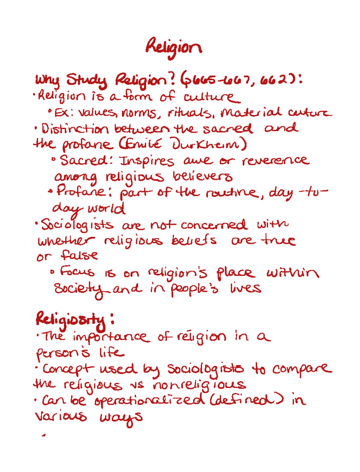 Chapter 17 Notes - Religion Why Study ####### Religion P 665 667 662 ...