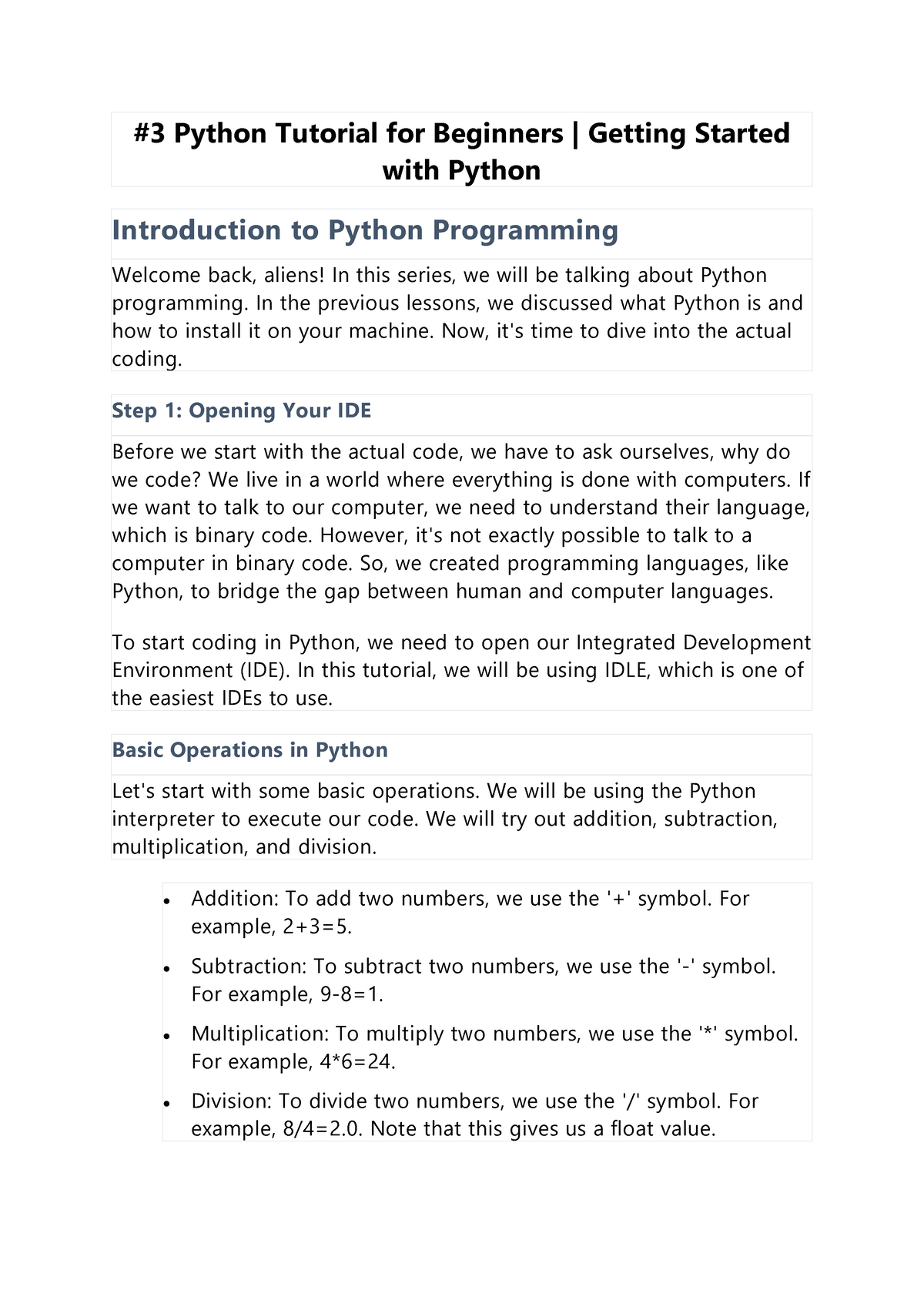 3getting Started With Python 3 Python Tutorial For Beginners Getting Started With Python 7709