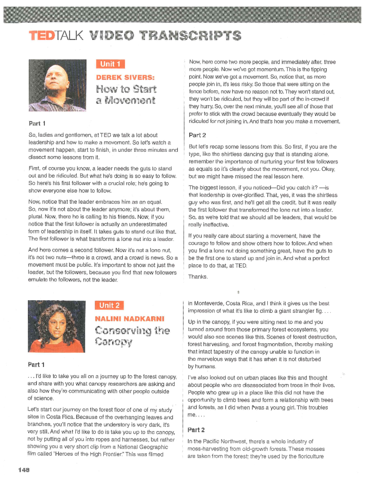 Ted Talk Video Transcripts 21st Century Reading-150-159 - basic reading ...