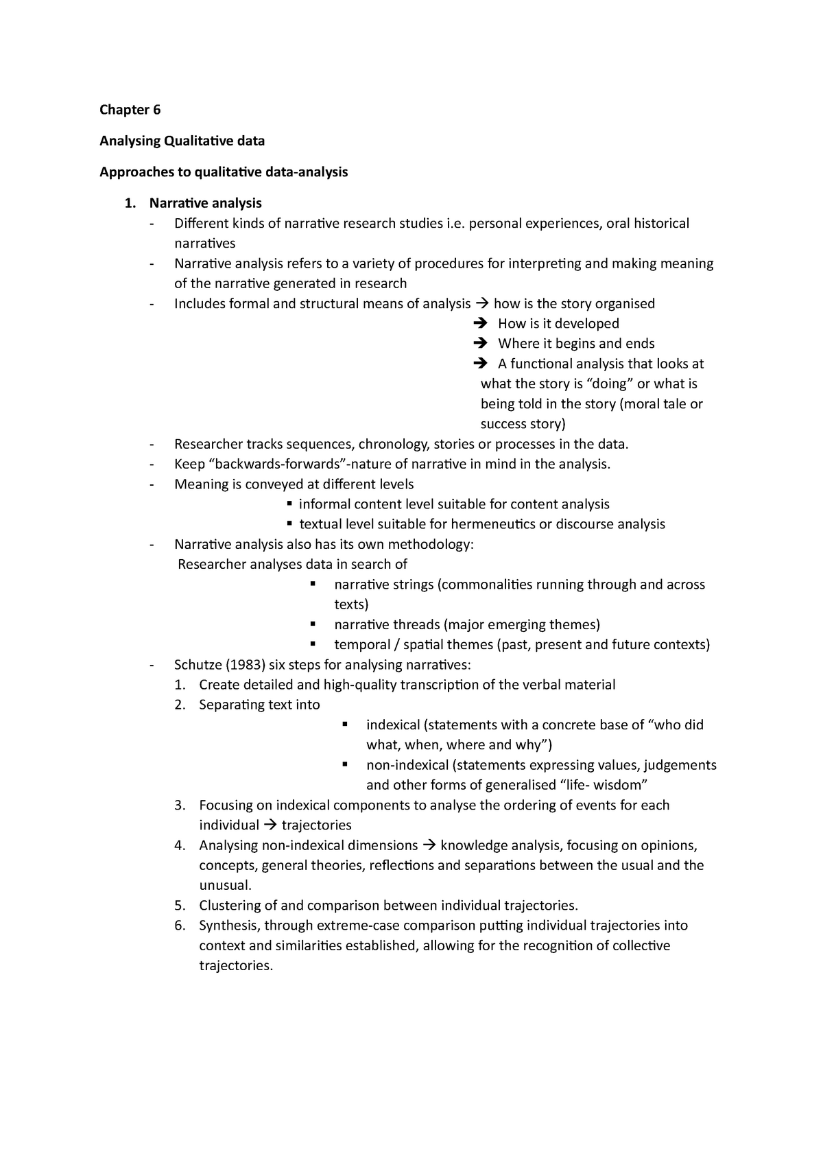 Chapter 6 Analysing Qualitative Data - Chapter 6 Analysing Qualitative ...