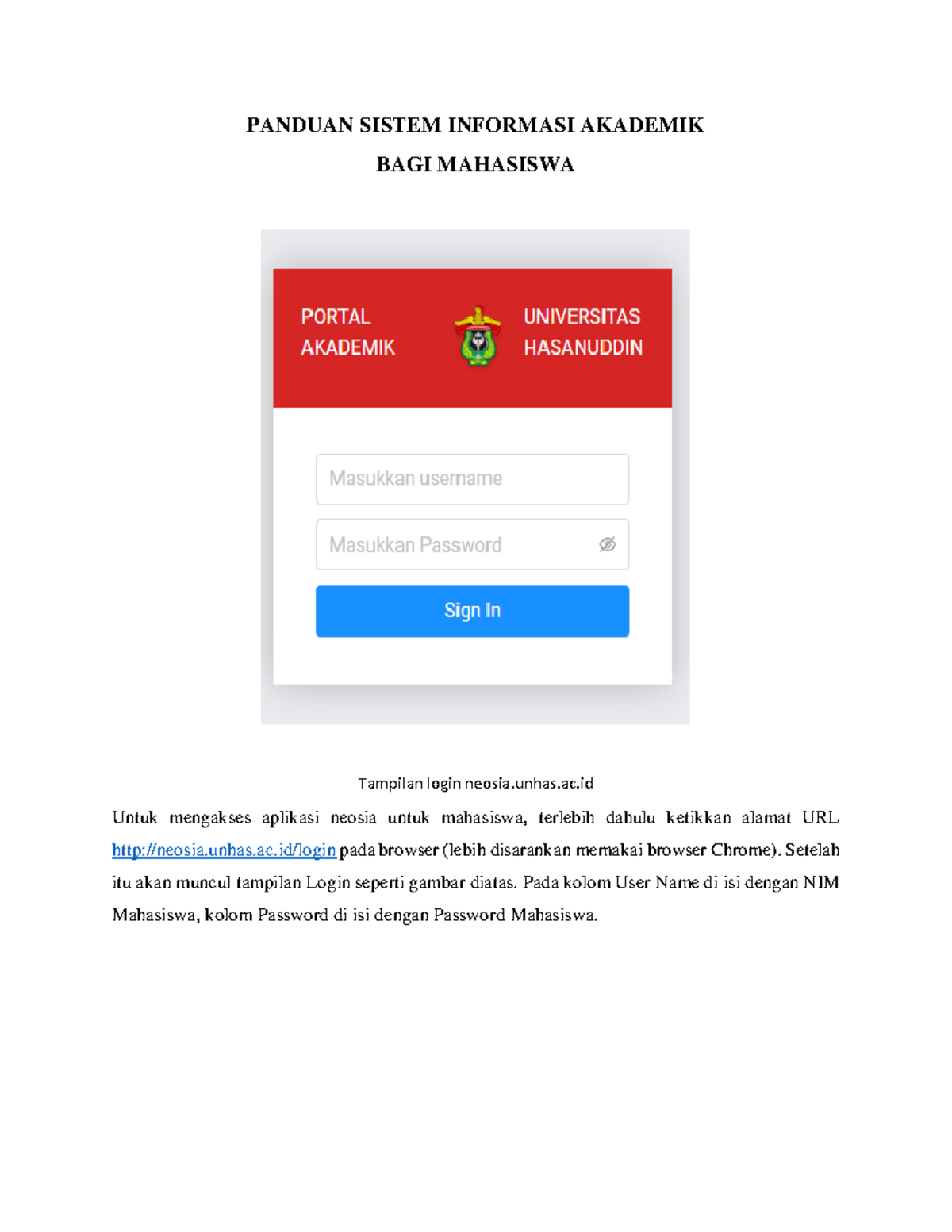 Panduan Sistem Informasi Akademik Mahasisa - PANDUAN SISTEM INFORMASI ...