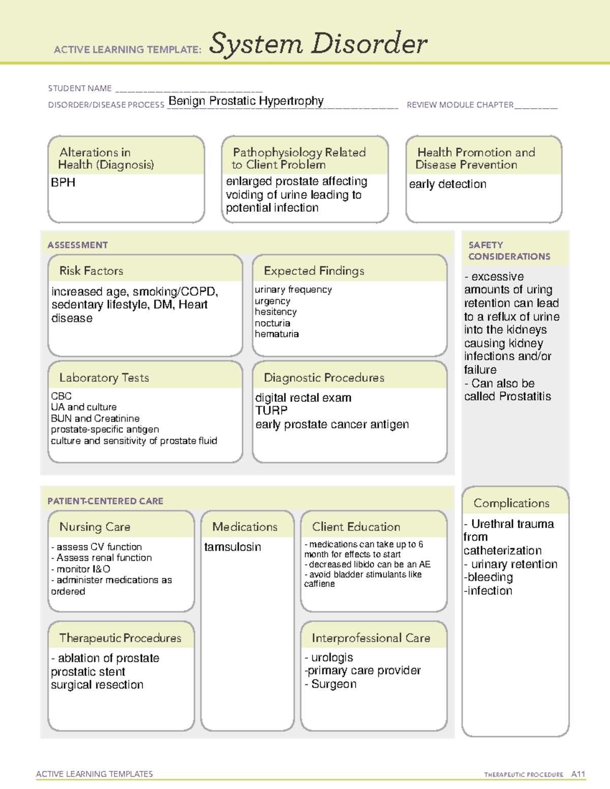 Bph Bph Active Learning Templates System Disorder Stu - vrogue.co