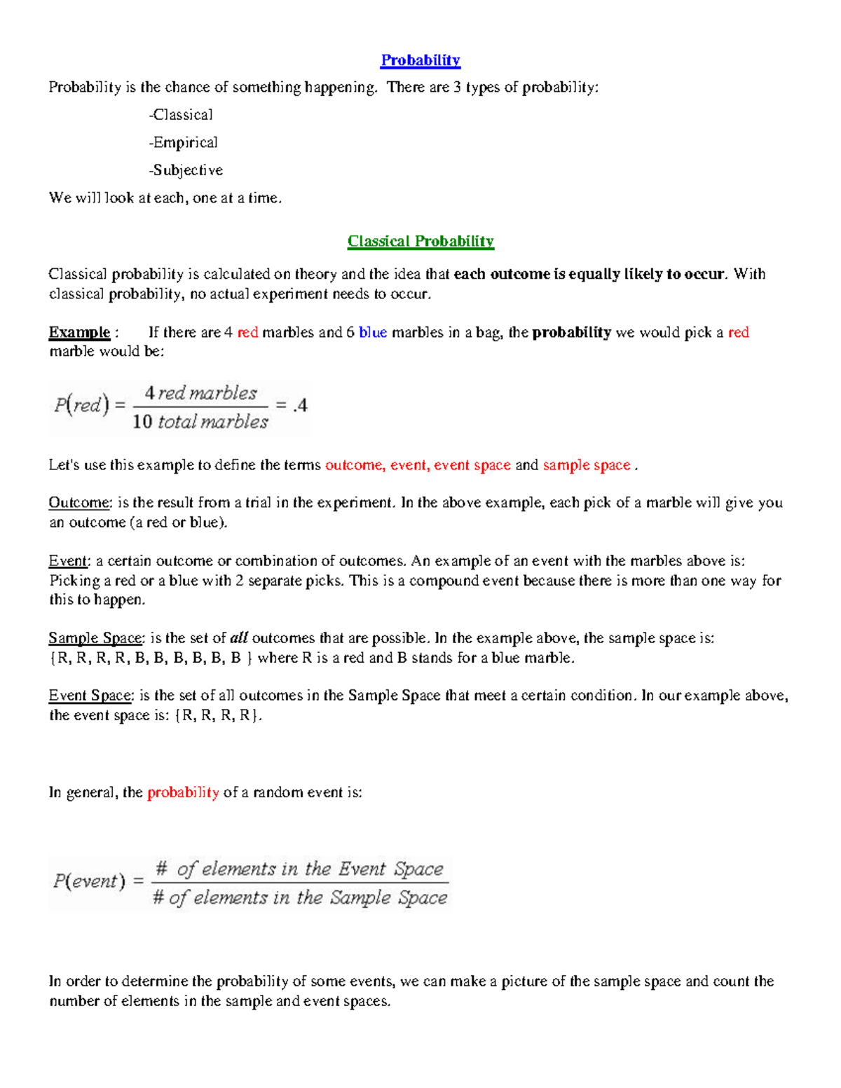 Ch4Probability 4 1SU19 - Probability Probability is the chance of ...