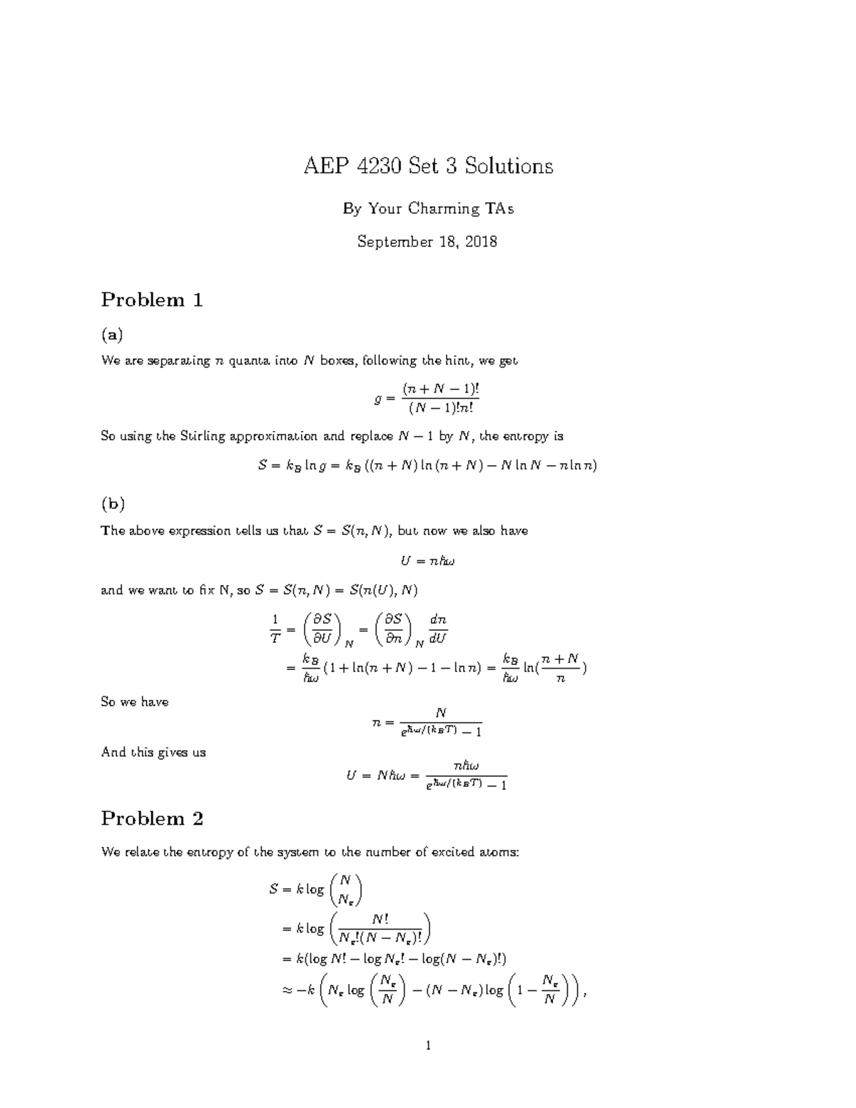 Solutions homework 3 - AEP 4230 Set 3 Solutions Your Charming TAs ...