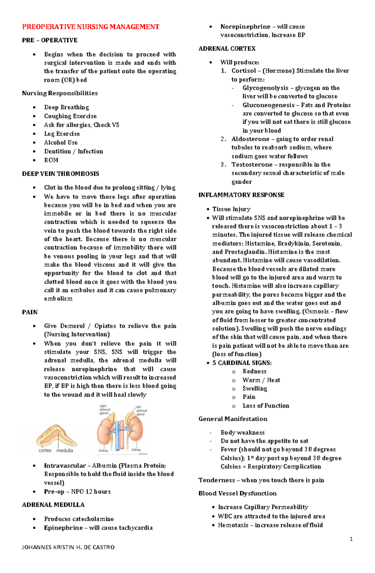 NCM 103 NURSING Complete - 1 PREOPERATIVE NURSING MANAGEMENT PRE ...