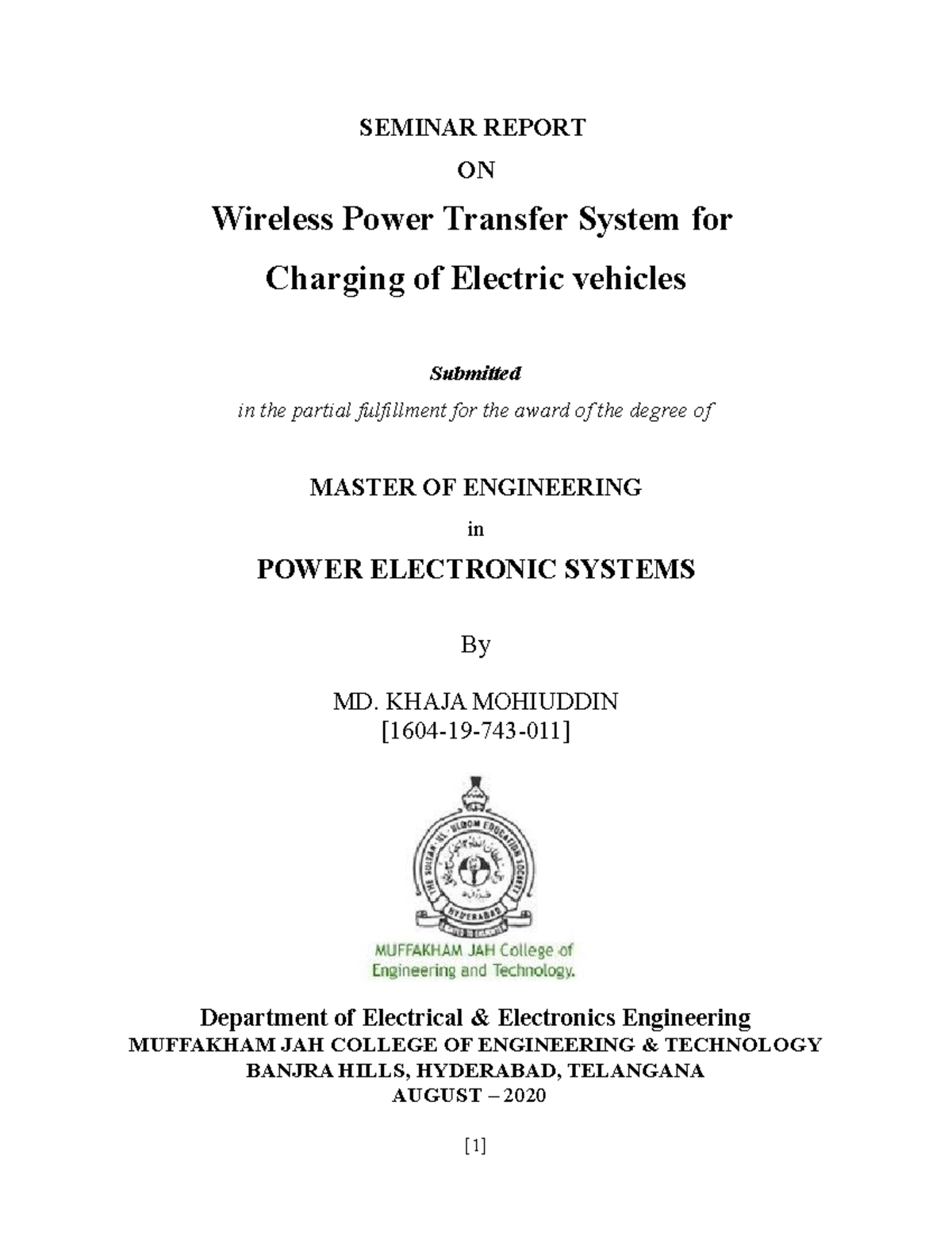 essay on wireless power transfer