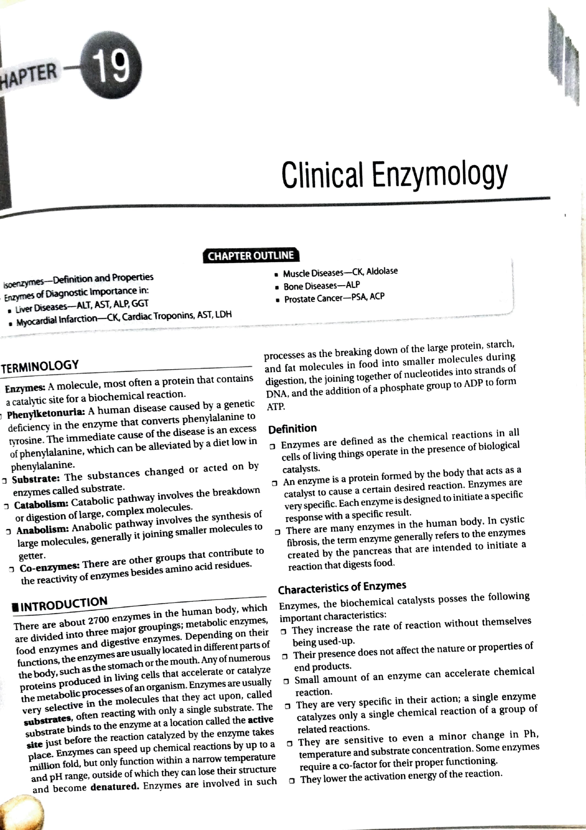 Enzyme - 19 Clinical Enzymology CHAPTER OUTLINE Isoenzymes-Definition ...