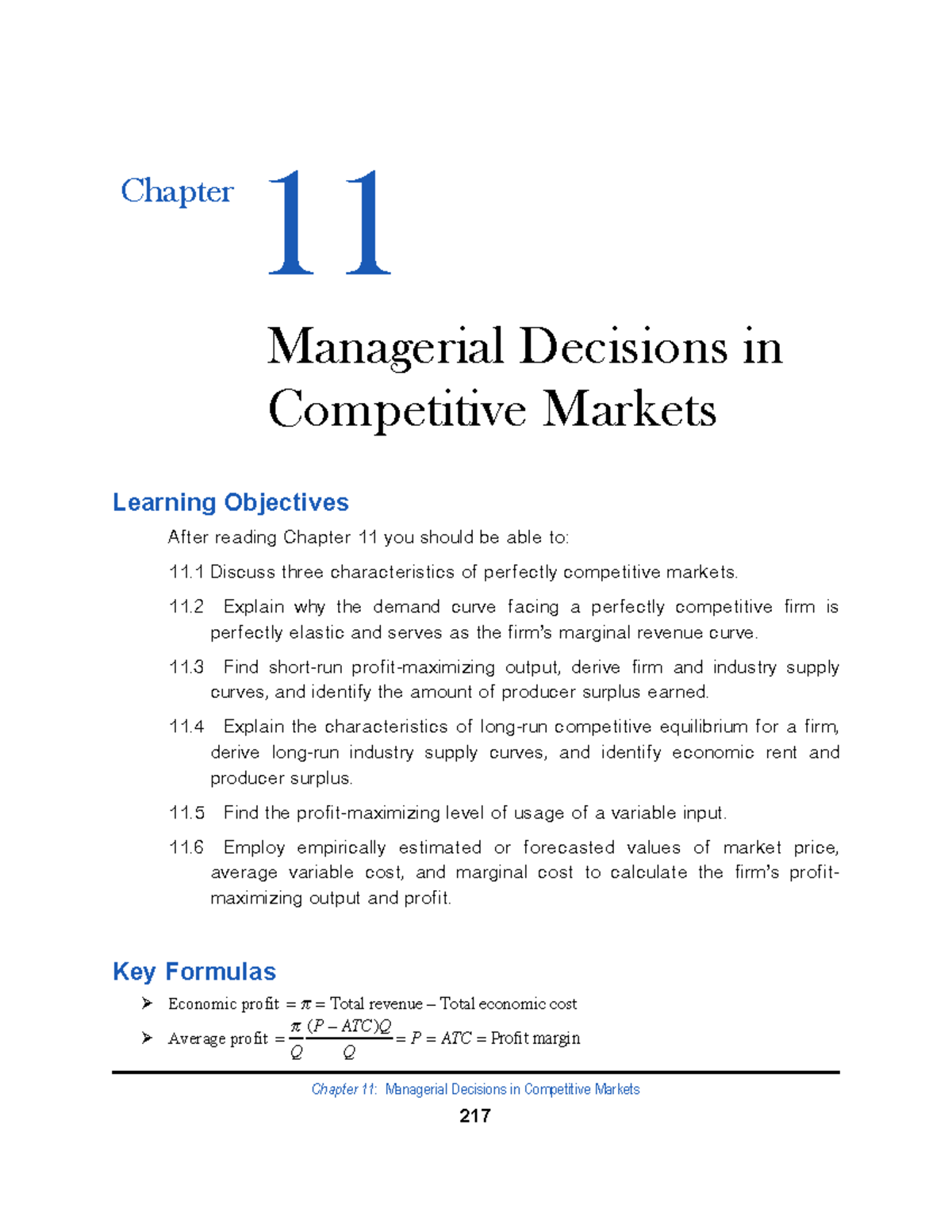 12e+SW+Chap+11 217-241 - ####### Chapter 11: Managerial Decisions In ...