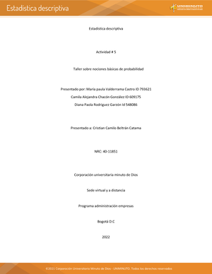 Actividad 5-Taller Sobre Nociones Básicas De Probabilidad - Estadística ...