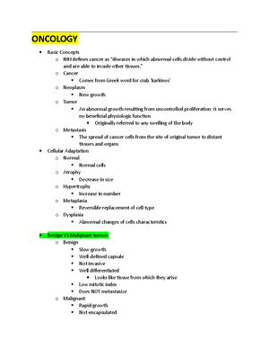 Patho Study Guide Exam #1 - Altered Cell Biology – Chapter 4 TYPES OF ...