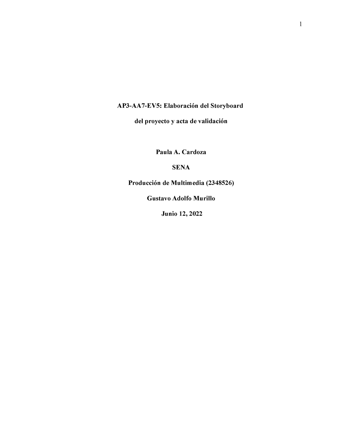 Ev5 Ev5 Ap3 Aa7 Ev5 Elaboración Del Storyboard Del Proyecto Y Acta