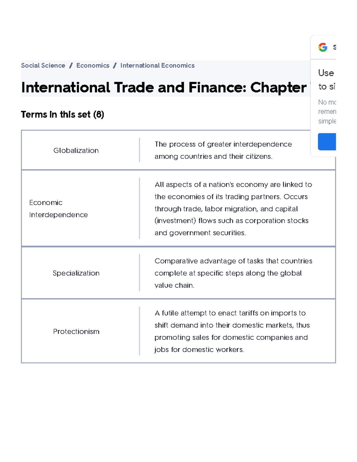 International Trade And Finance- Chapter 1 Flashcards Quizlet ...