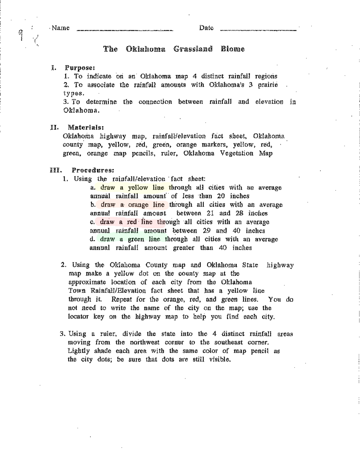 Oklahoma Biomes Lab aaaa Studocu