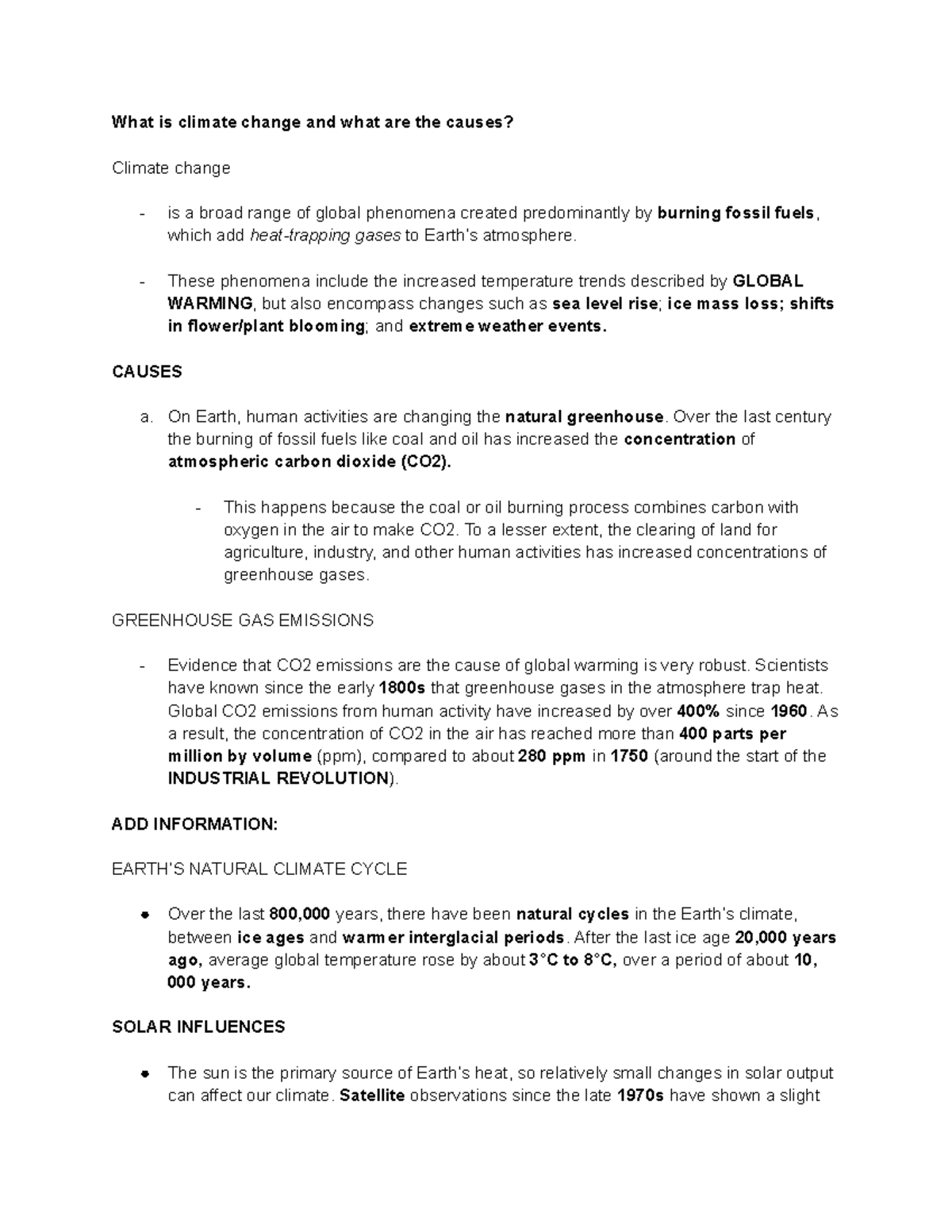 STS Finals - Reviewer for STS - What is climate change and what are the ...