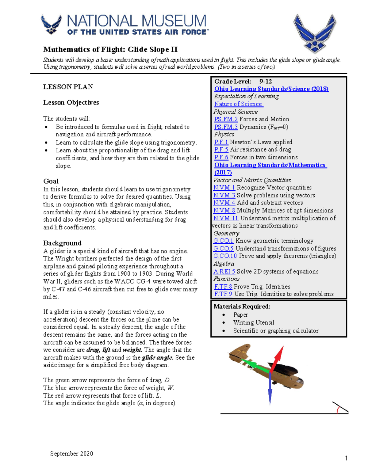 Mathematics Of Flight Glide Slope II - 1 Mathematics Of Flight: Glide ...