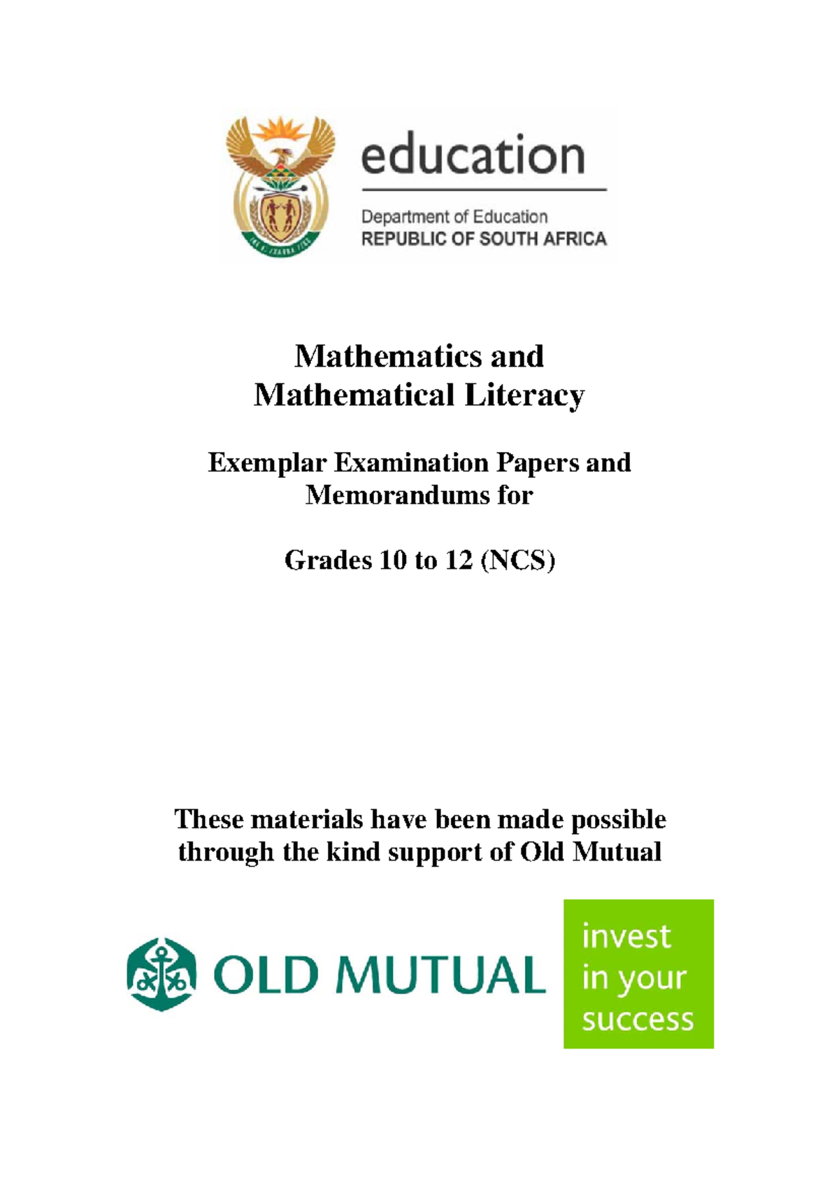 Exemplar-Papers-Mathematics-and-Mathematical-Literacy Gr-101112 ...