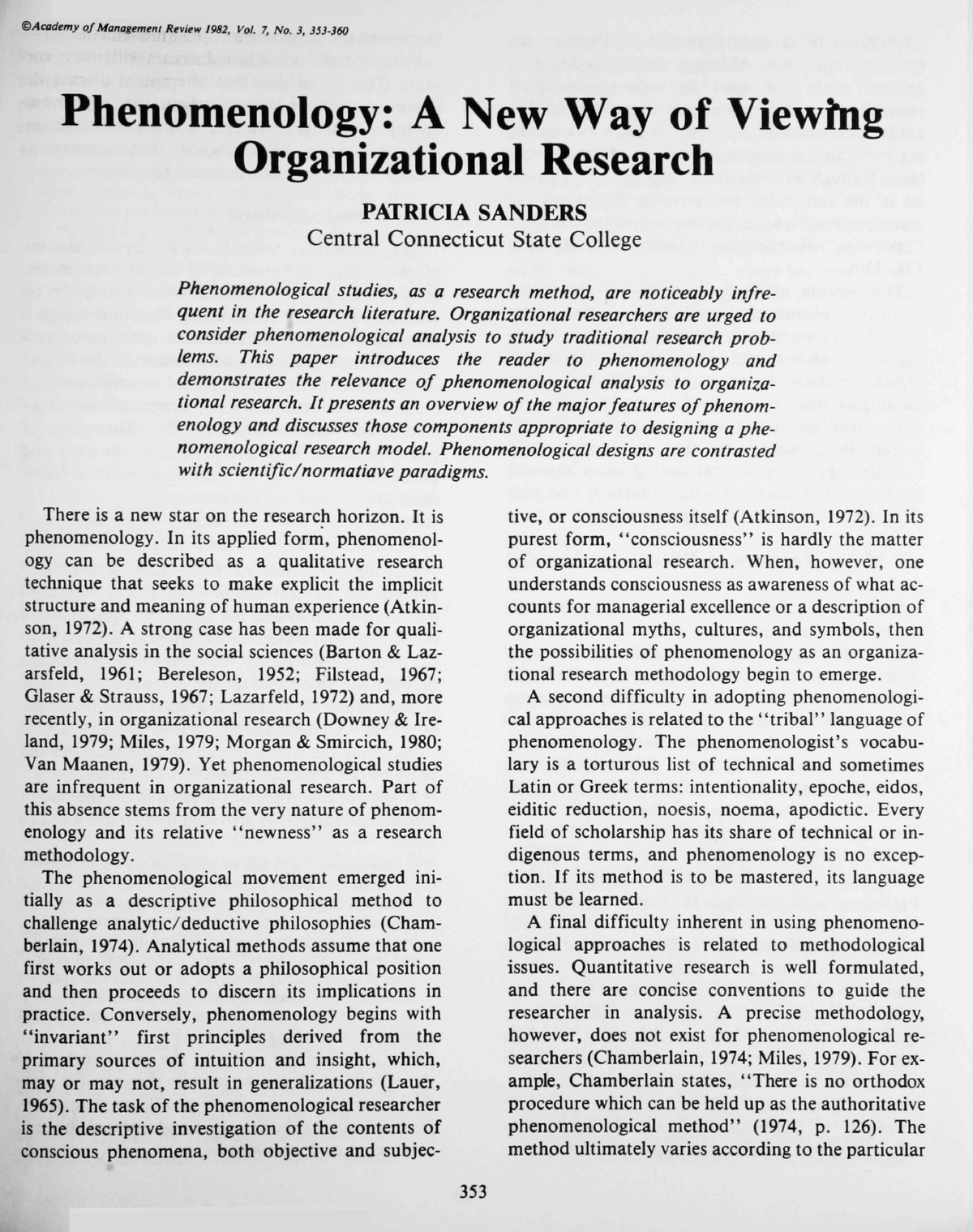 phenomenology-a-new-way-of-viewing-academy-of-management-review-1982