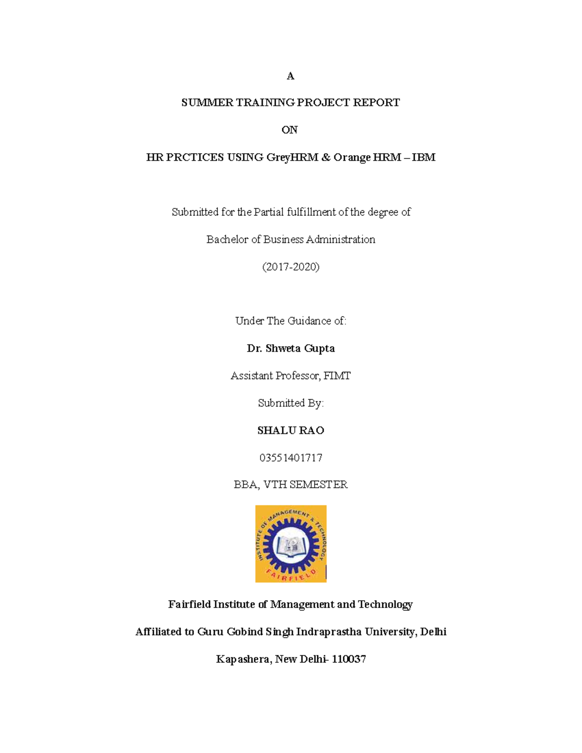 Str file 1234 - This is an STR file of BBA(G) course for 5th semester ...