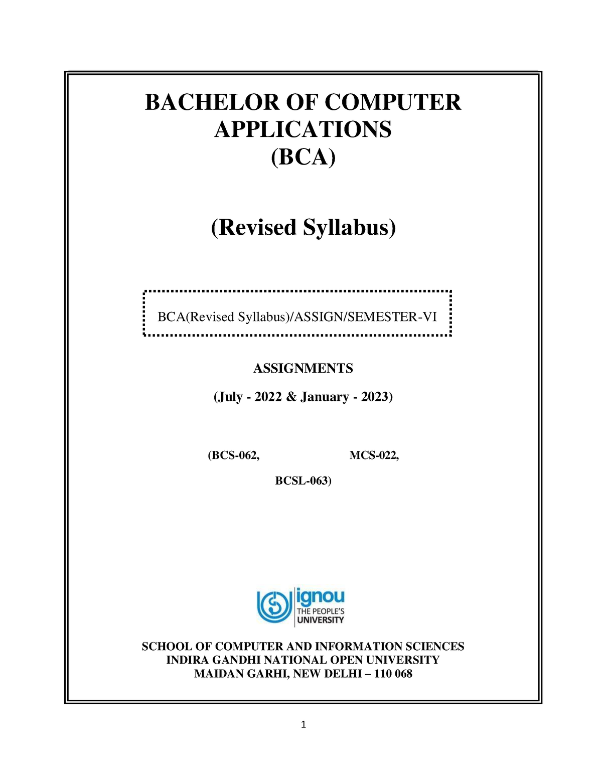 Final BCA Semester-VI 2022-23 - BACHELOR OF COMPUTER APPLICATIONS (BCA ...