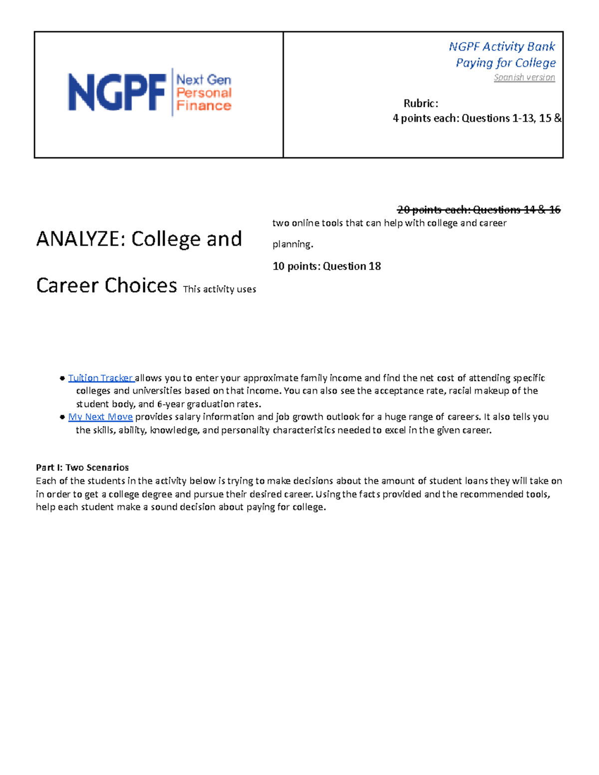 ngpf case study what college should i attend