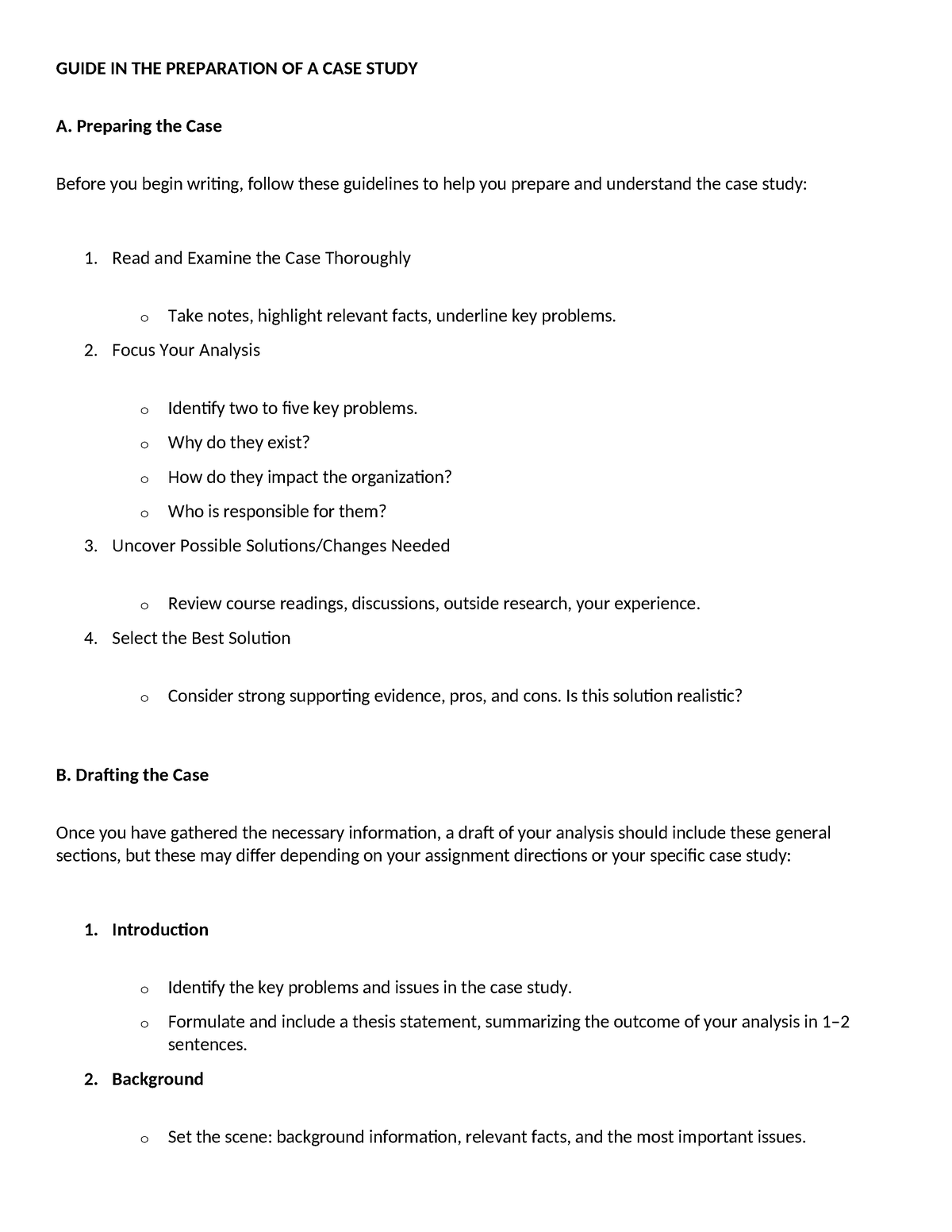 Case Analysis Guide final requirement - GUIDE IN THE PREPARATION OF A ...