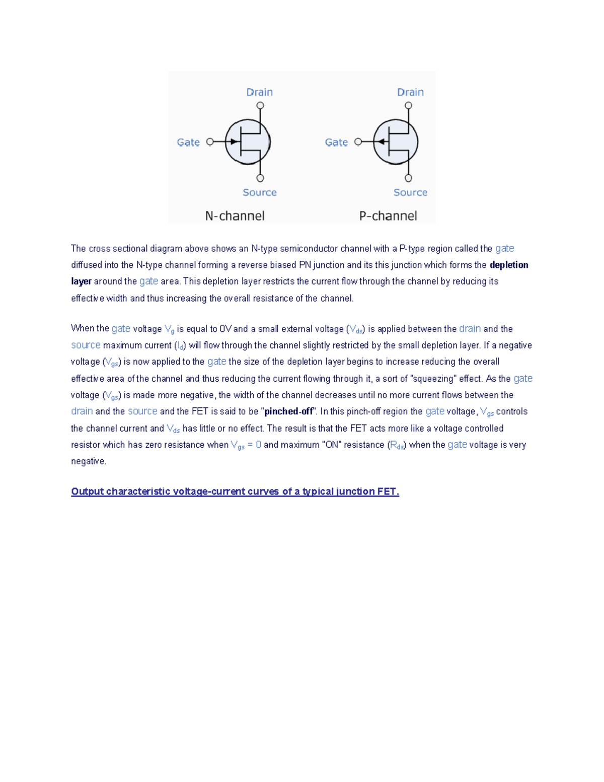 Transistor Basics2325 The cross sectional diagram above shows an N