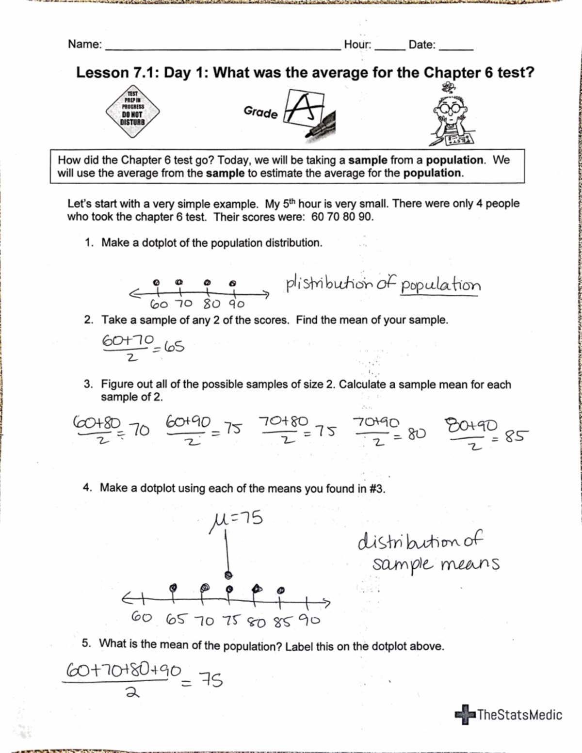 7 1+activity+key - Classwork On Unit 7 Day 1 - MATH 352 - Studocu