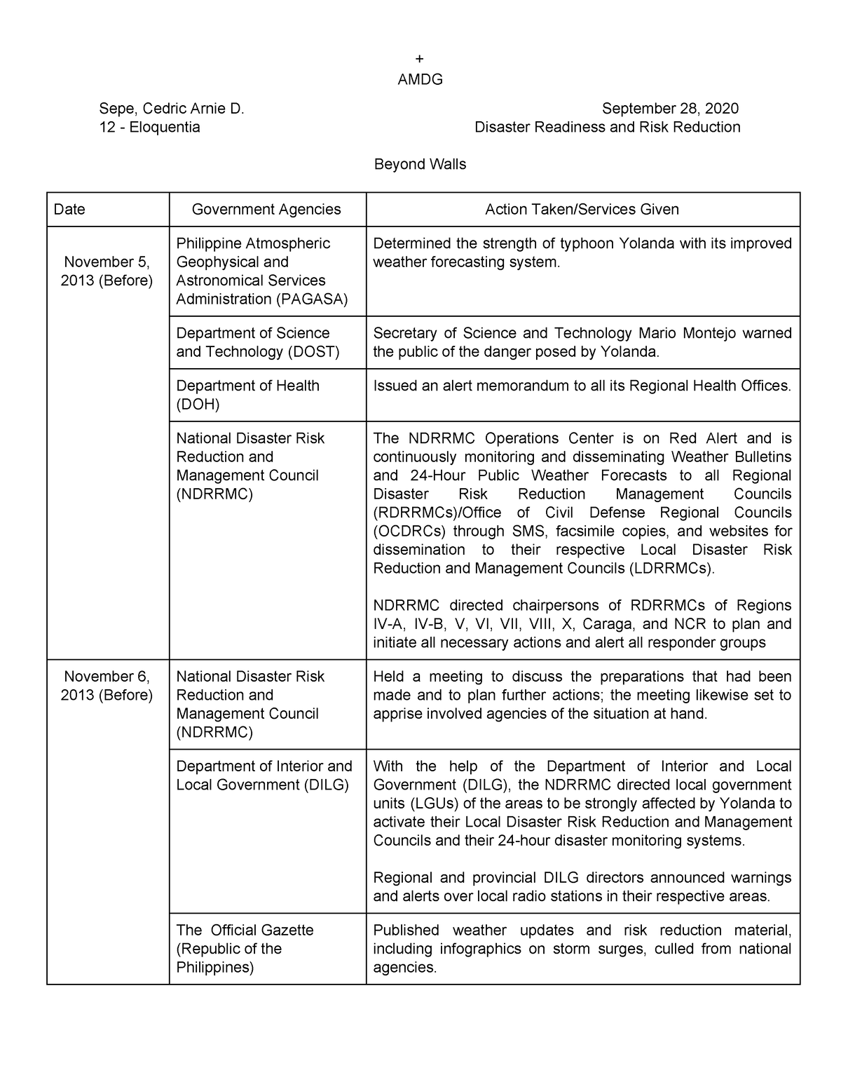 importance of drrm essay