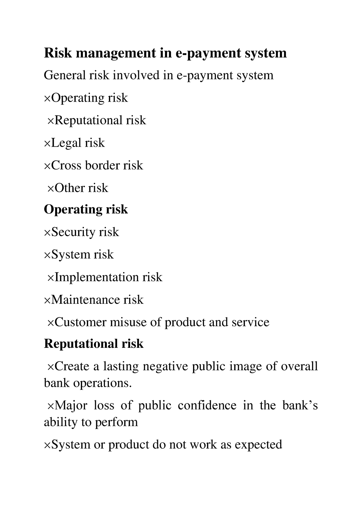 Risk management in e-payment system - Risk management in e-payment ...