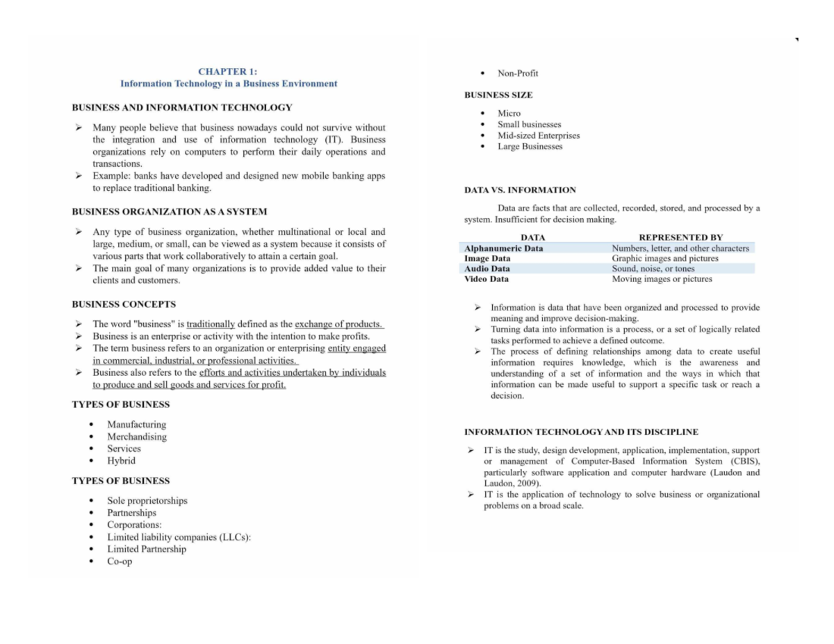 Print - Wag - CHAPTER 1: Information Technology in a Business ...