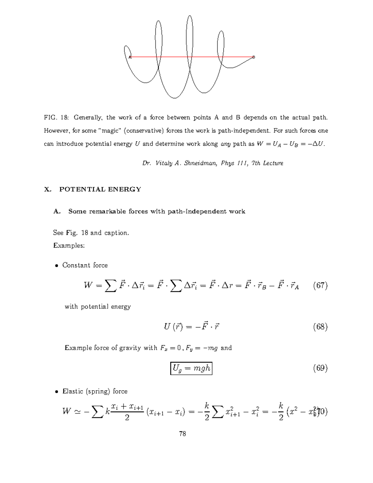 Notes 111 (1)-84-92 - conservative and non conservative forces. - A B ...