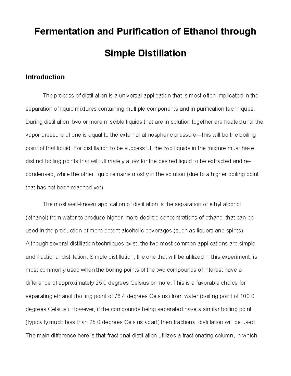 ethanol alcohol research paper