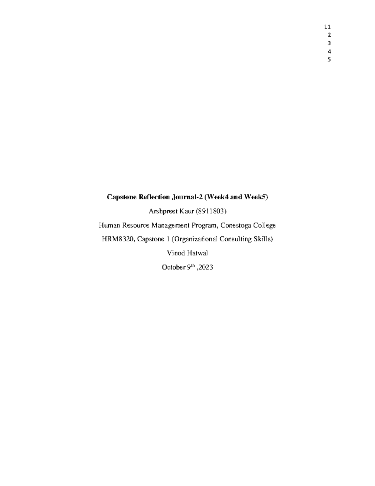 Capstone Reflection Journal2 ( 2 3 4 5 Capstone Reflection Journal