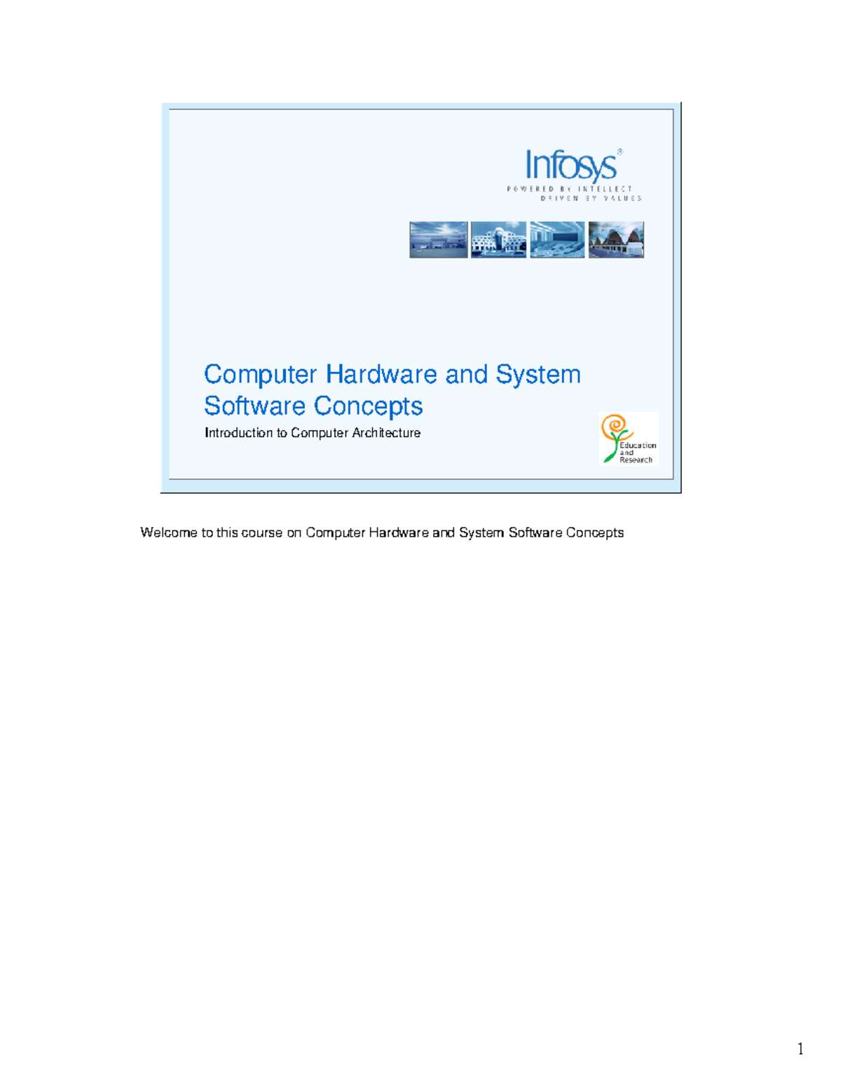 Computer Hardware and System Software Concepts - Course Objective ...