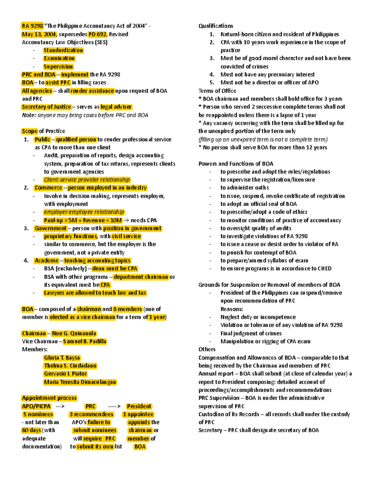 Profession-Keys - RA 9298 “The Philippine Accountancy Act of 2004 ...