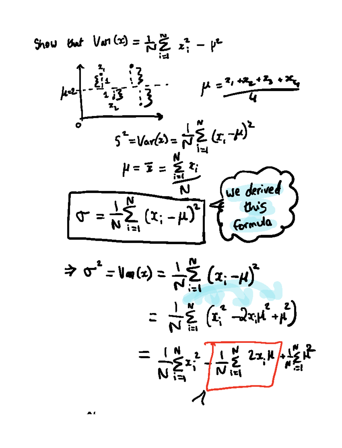 Tutorial 1 - Show that Var (x) x? p2 X1 1 X2 4 o 52 Var(x) 2 E N Xi N N ...