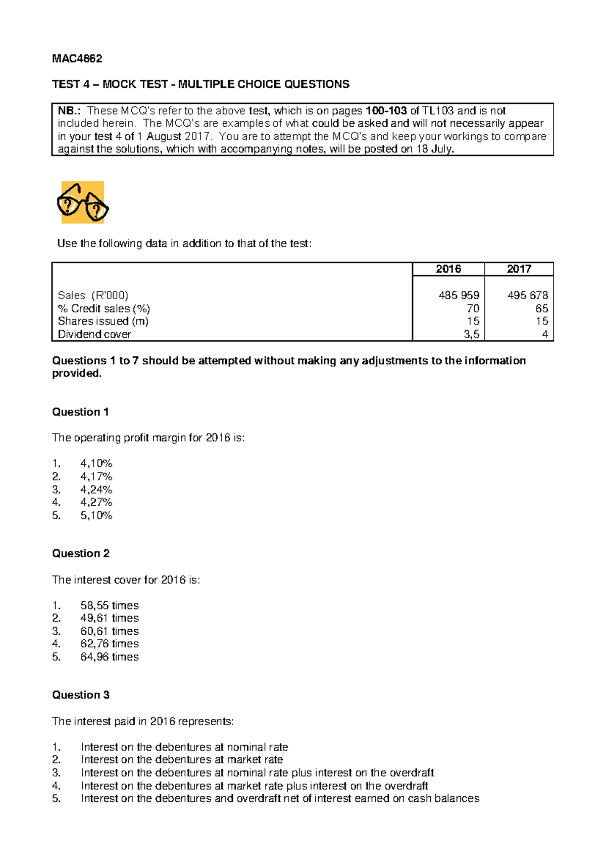 MAC4862+MOCK+TEST+ Multiple+ Choice+ Questions - MAC TEST 4 – MOCK TEST ...