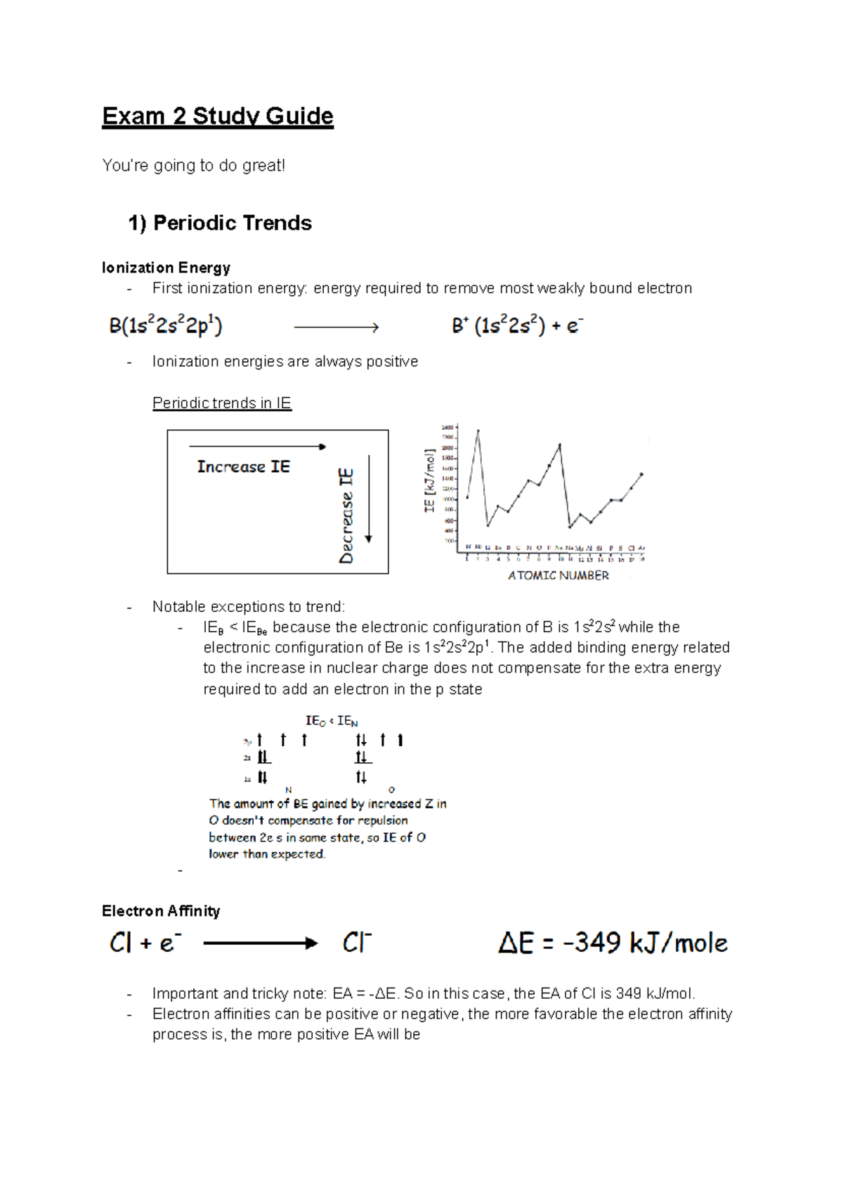 Exam 2 Study Guide - Summary of all week 4-8 content that has been ...
