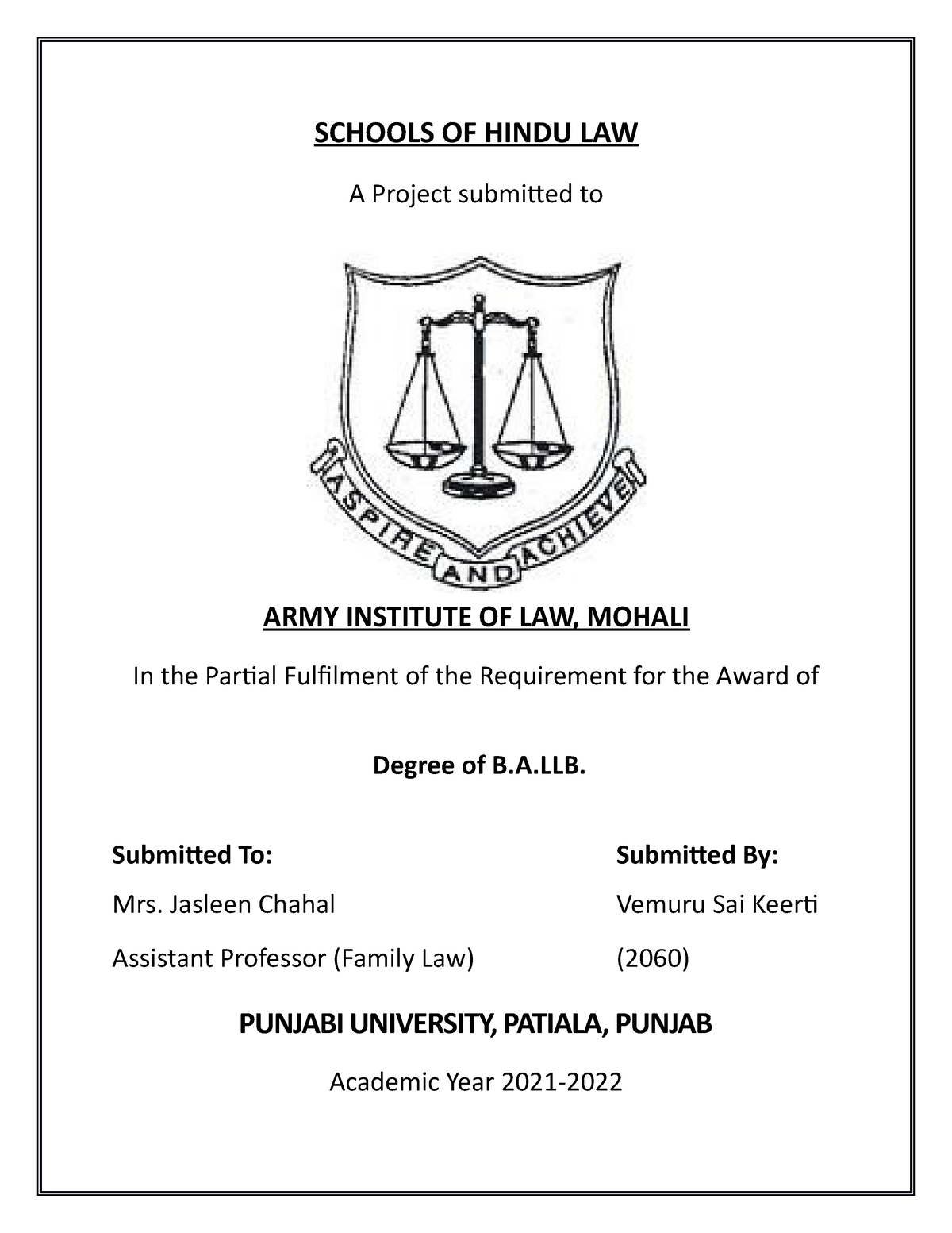 family-law-schools-of-hindu-law-a-project-submi-ed-to-army-institute