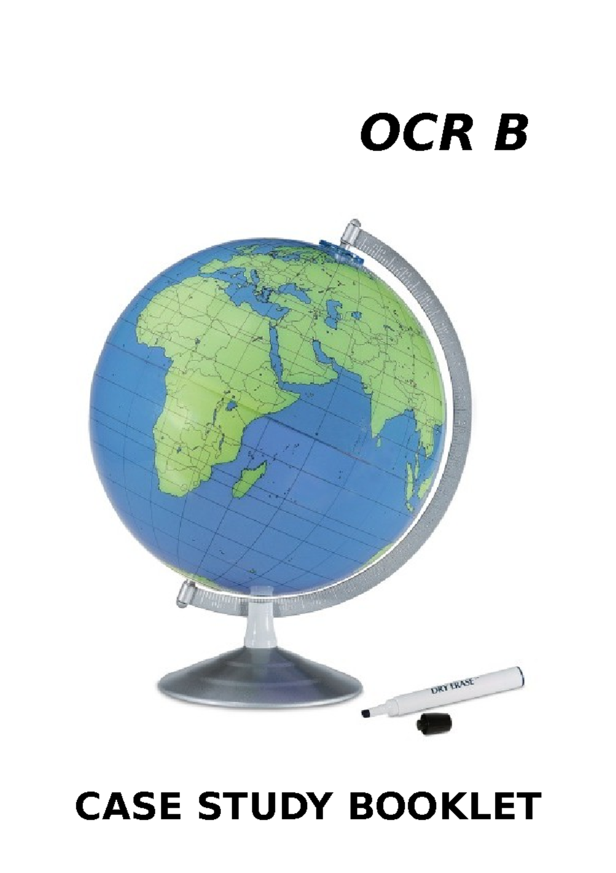 Geography Case Study - Area For Case Studies Ocr B - OCR B CASE STUDY ...