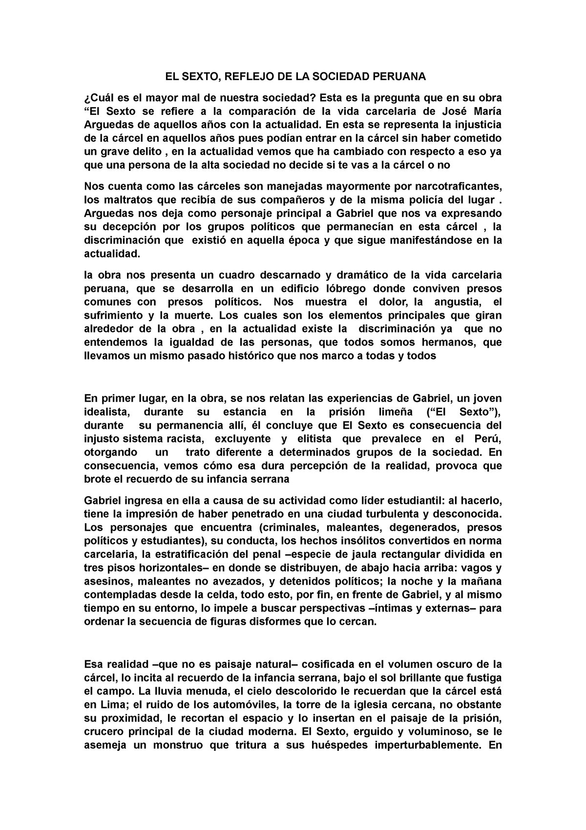 EL Sexto - ensayo - Lengua y Literatura III - I.S.F.D. Cacique Nicolás ...