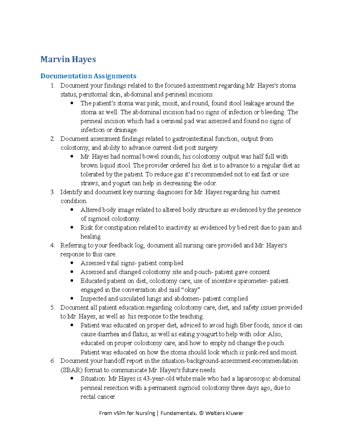 Marvin Hayes documentation - Marvin Hayes Documentation Assignments ...