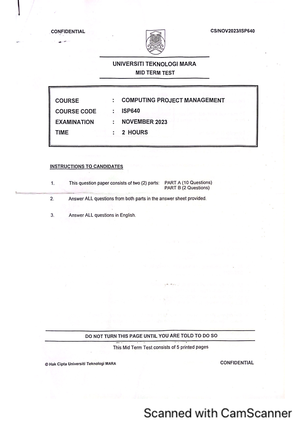Earned Value Question - PROJECT MANAGEMENT CONTROL AND MONITORING ...