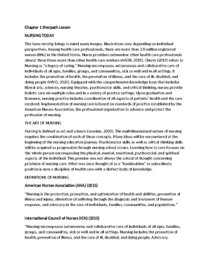 AH Ch.9 Perioperative patients - Chapter 9 Concepts of Care for ...